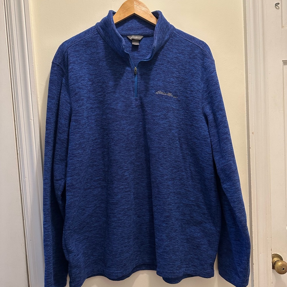 Eddie Bauer Men’s Deep Blue Fleece Pullover
